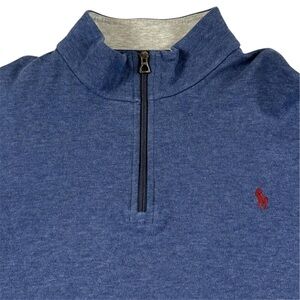 Polo Ralph Lauren Quarter Zip Pullover Performance Mock Neck Pony Navy Men’s 2XL